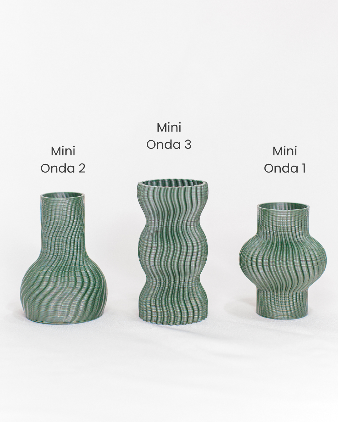 Trio Mini Vasos Onda
