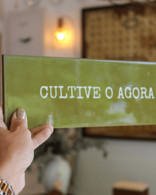 Azulejo decorativo 'cultive o agora'