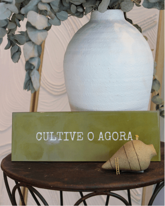 Azulejo decorativo 'cultive o agora'