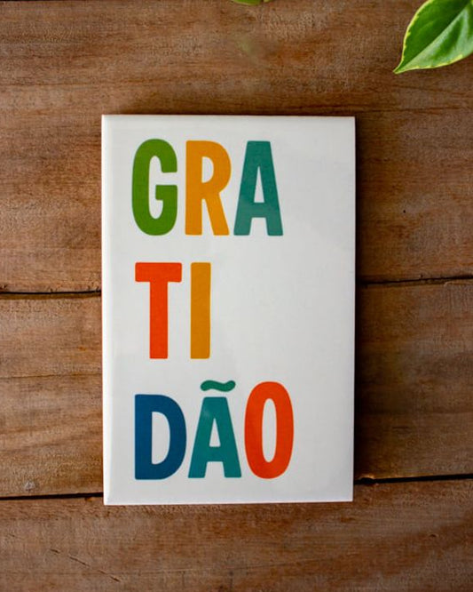 Azulejo decorativo 'gratidão'