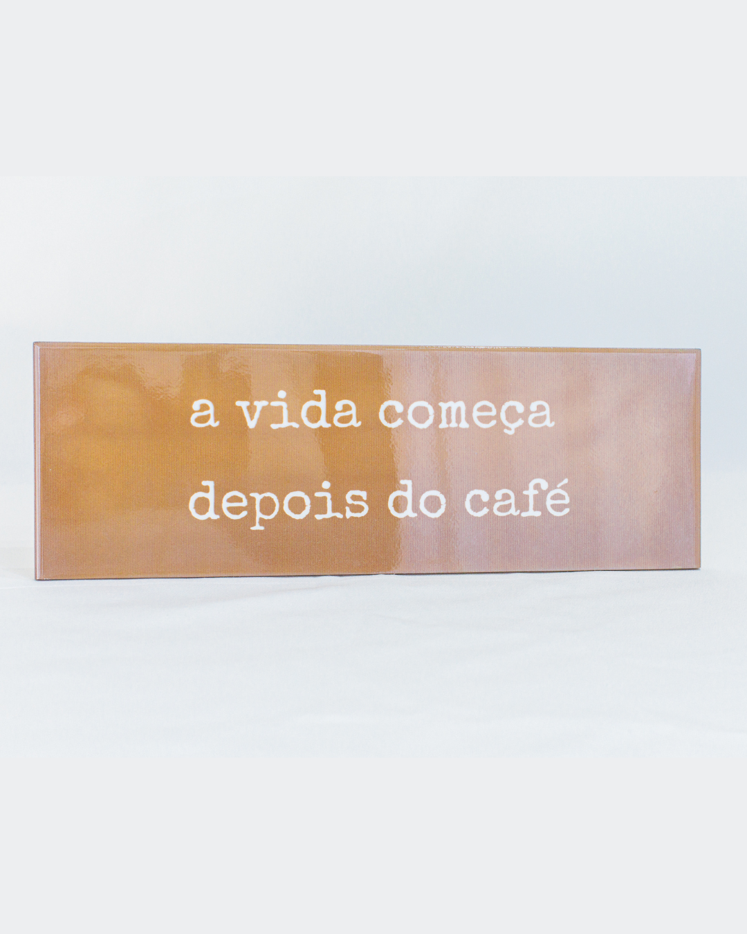 Azulejo decorativo 'a vida começa depois do café'