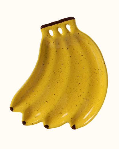 Bandeja banana em cerâmica
