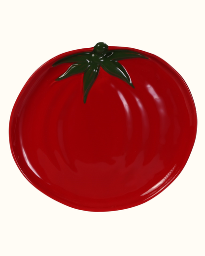 Bandeja tomate em cerâmica