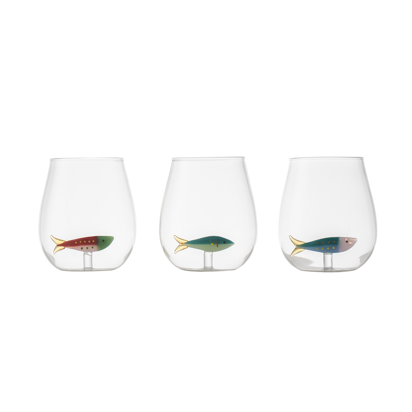 Copo Peixe em Vidro