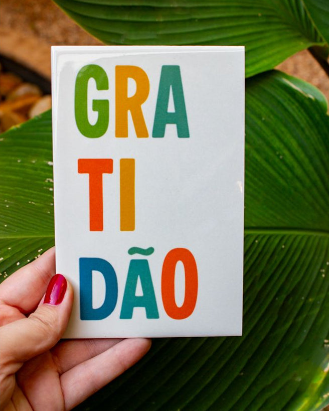Azulejo decorativo 'gratidão'