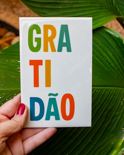 Azulejo decorativo 'gratidão'