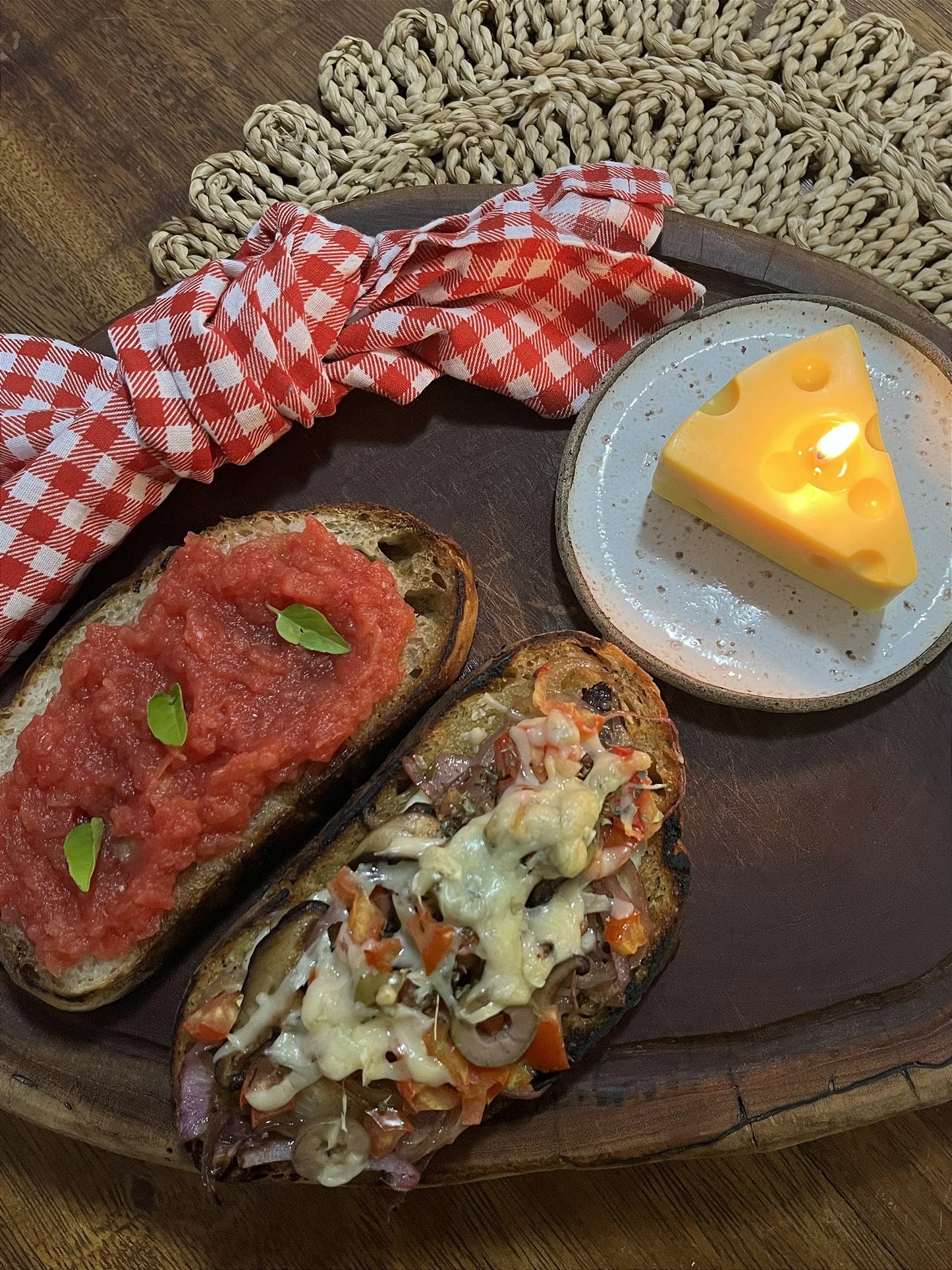 Vela queijo decorativa