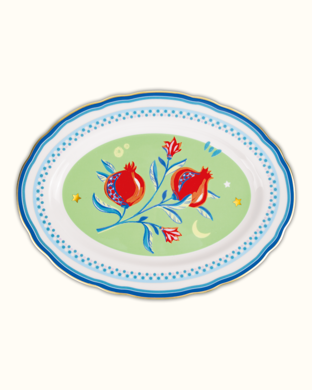 MAMMA MIA Travessa oval romã porcelana