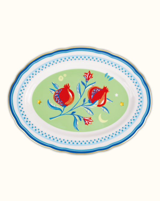 MAMMA MIA Travessa oval romã porcelana