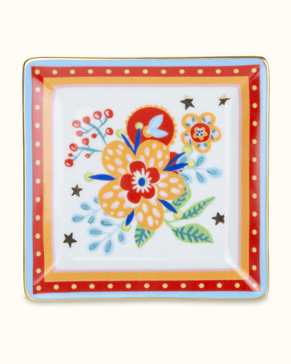 MAMMA MIA Porta objeto quadrado porcelana