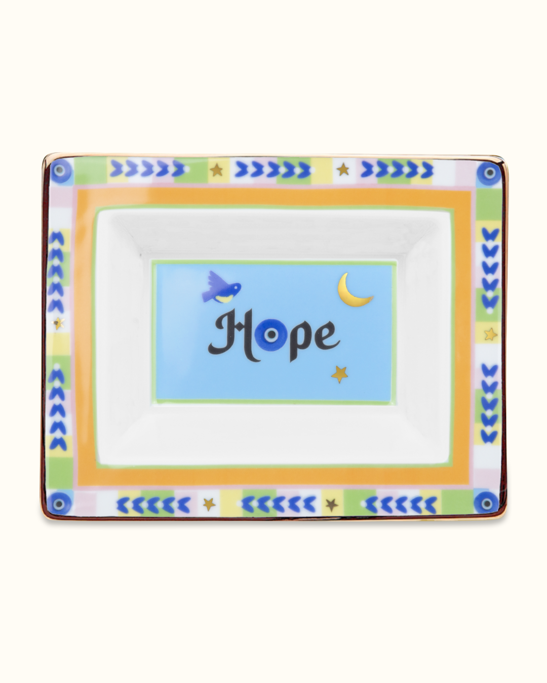 MAMMA MIA Porta objeto retangular porcelana