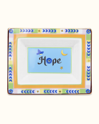 MAMMA MIA Porta objeto retangular porcelana