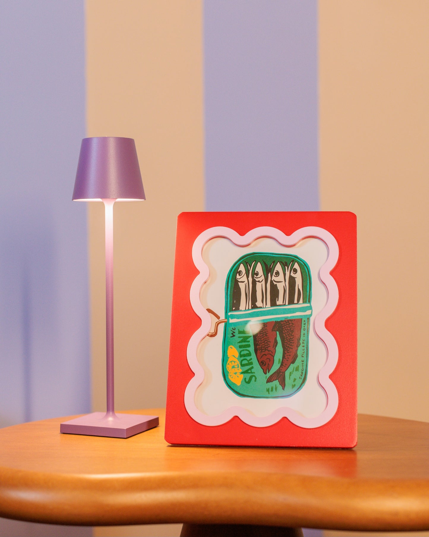 Porta Retrato Sardine Vermelho em MDF