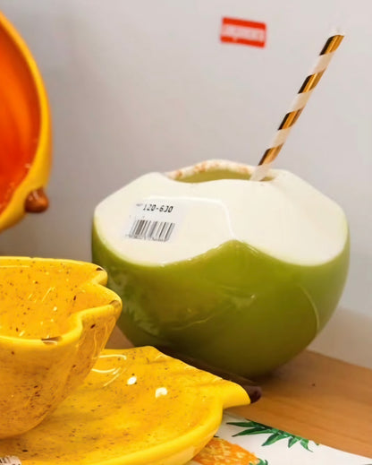 Vaso coco em cerâmica