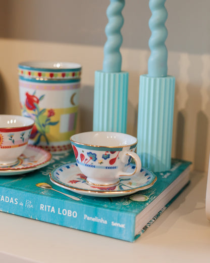 MAMMA MIA Set 2 xicaras de cafe porcelana