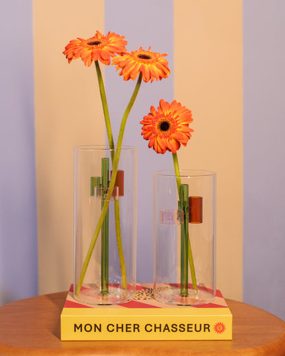 Vaso de Vidro com Apoio Interno M