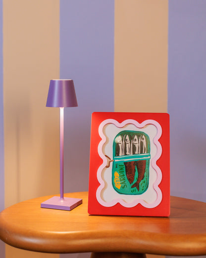 Porta Retrato Sardine Vermelho em MDF