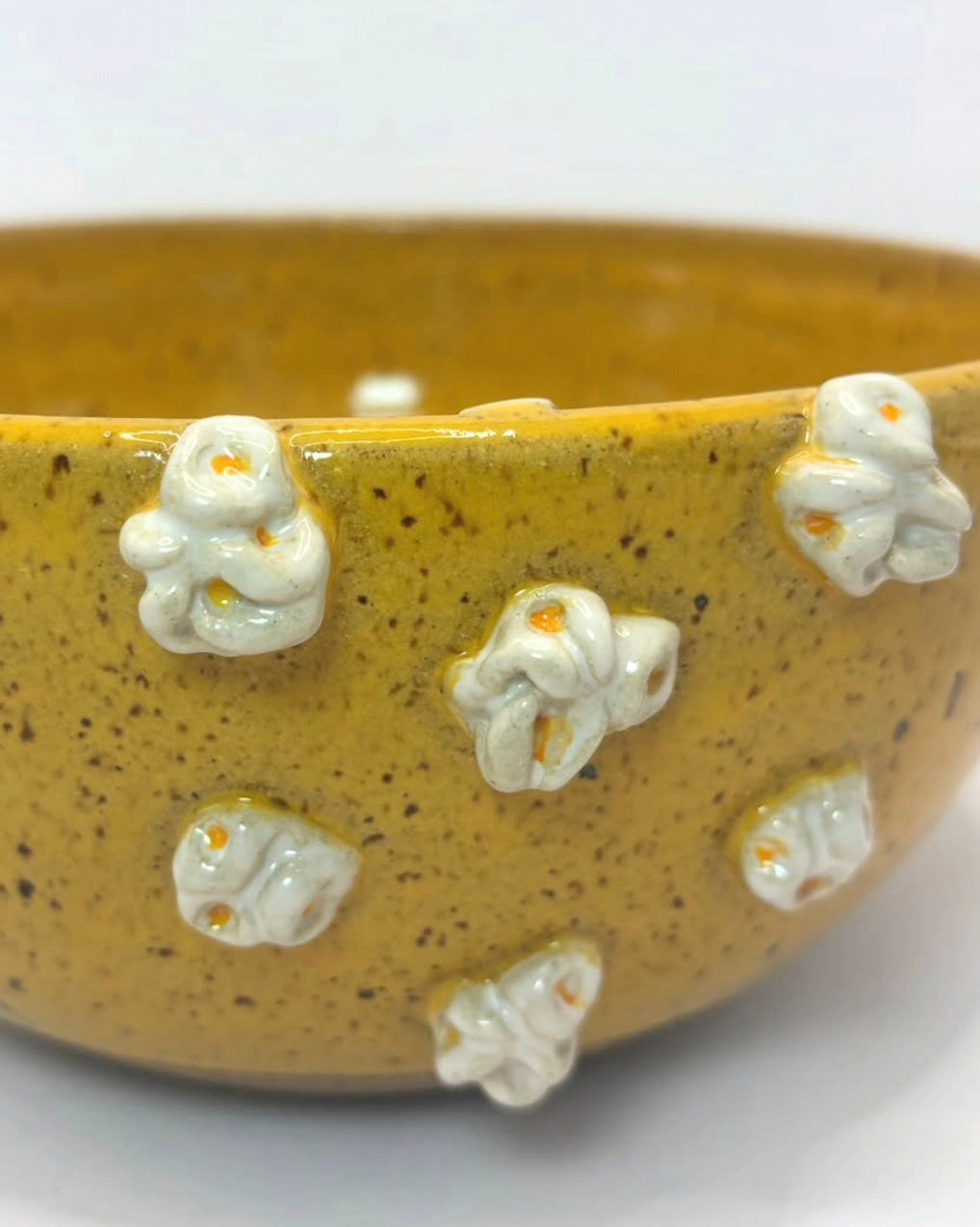 Pipoqueira G amarelo em cerâmica