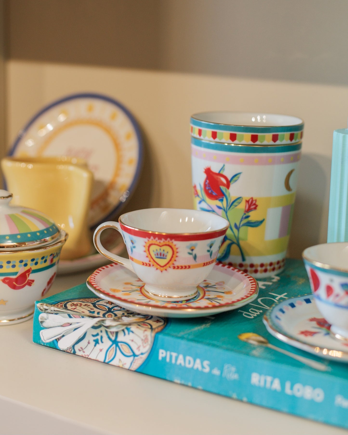 MAMMA MIA Set 2 xicaras de cafe porcelana